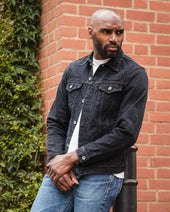 16oz Slubby Selvedge Denim Type III Jacket - Indigo Overdyed Black