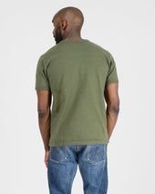 11oz Cotton Knit Crew Neck T-Shirt - Olive