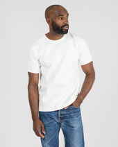11oz Cotton Knit Crew Neck T-Shirt - White