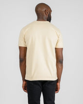 11oz Cotton Knit Crew Neck T-Shirt - Cream