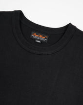 11oz Cotton Knit Crew Neck T-Shirt - Black