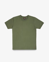 11oz Cotton Knit Crew Neck T-Shirt - Olive