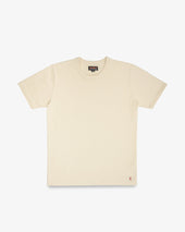 11oz Cotton Knit Crew Neck T-Shirt - Cream