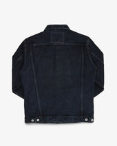 19oz Left-Hand Twill Selvedge Denim Type III Jacket - Indigo Overdyed Black