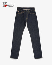 14oz Selvedge Denim Straight Tapered Cut - Indigo (IH-633S-142) Tag 30, Hemmed to 35.0''