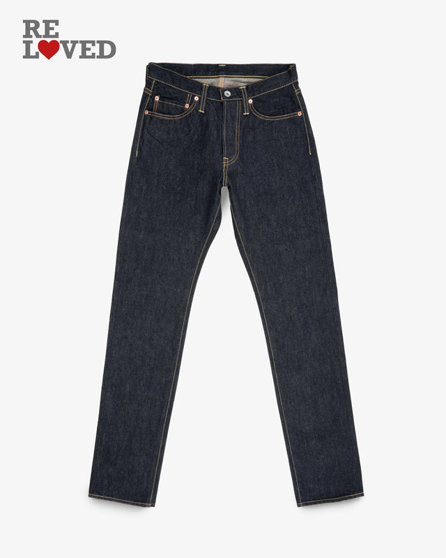 14oz Selvedge Denim Straight Tapered Cut - Indigo (IH-633S-142) Tag 30, Hemmed to 35.0''