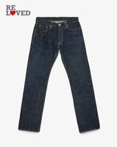 18oz Raw Selvedge Denim Straight Cut "The Vulcan" - Indigo (IH-634SV) Tag 32, Hemmed to 33.9"