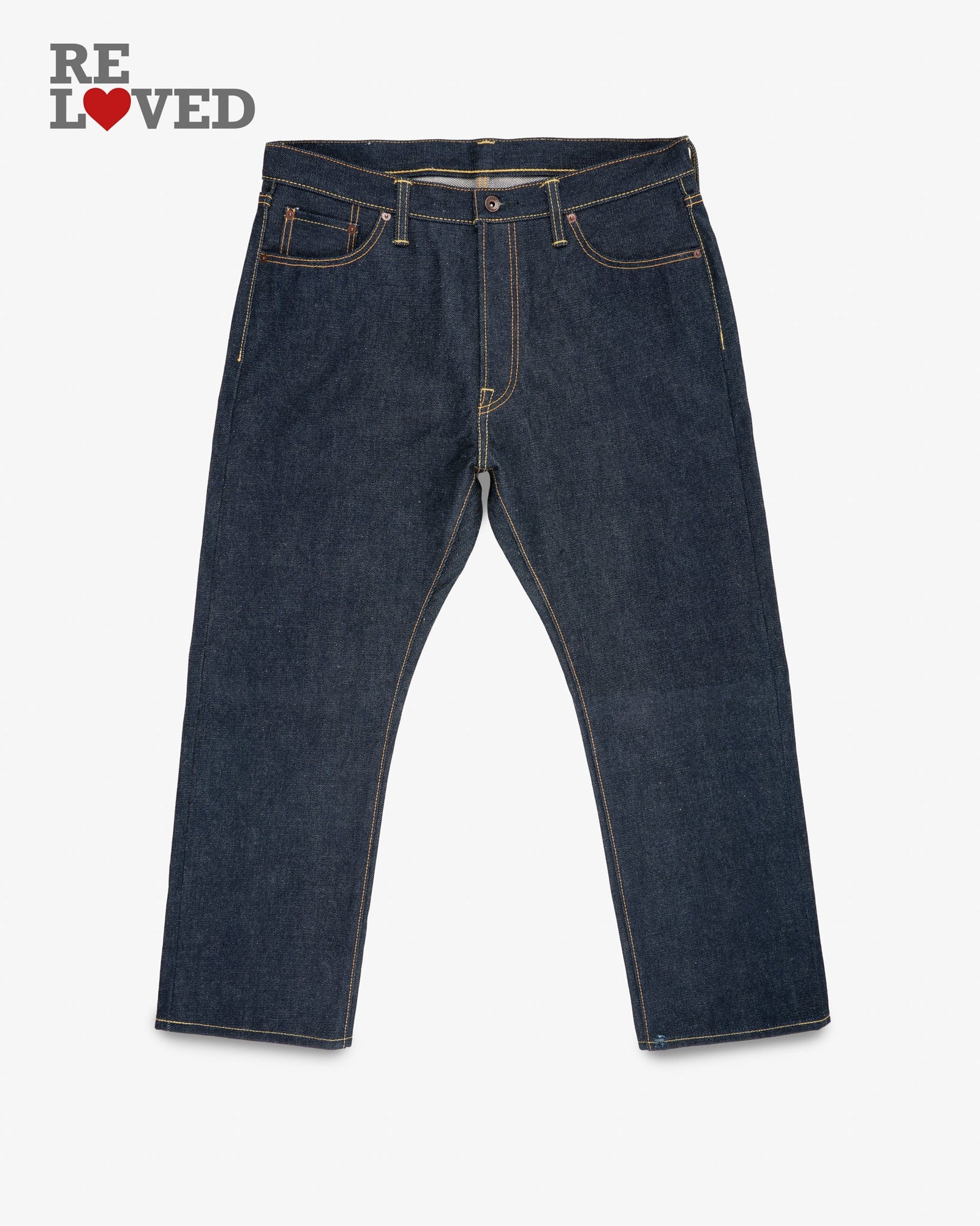 21 23oz Ultra Heavy Raw Selvedge Denim Medium High Rise Tapered Cut Jeans Tag 38 Hemmed To 28 5