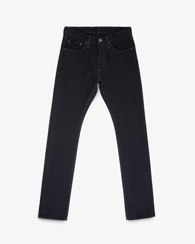 14oz Selvedge Denim Slim Cut Jeans - Indigo Overdyed Black