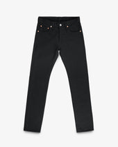 21oz Selvedge Denim Slim Tapered Cut Jeans - Superblack Non-Fade