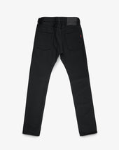 21oz Selvedge Denim Slim Tapered Cut Jeans - Superblack Non-Fade
