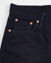 14oz Selvedge Denim Slim Tapered Cut Jeans - Indigo/Black