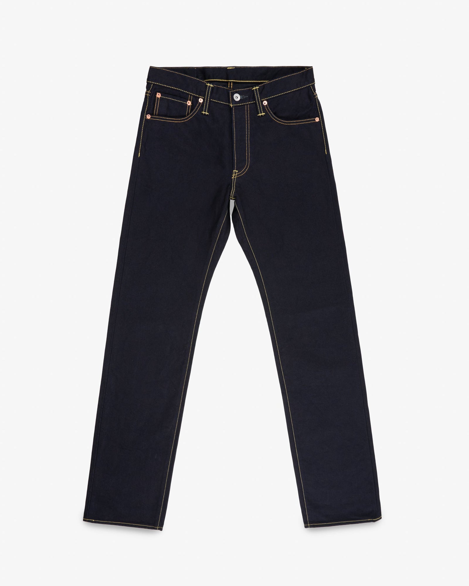 14oz Selvedge Denim Straight Cut Jeans - Indigo/Black