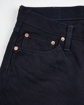14oz Selvedge Denim Relaxed Tapered Cut Jeans - Indigo/Black
