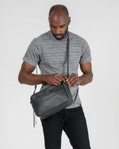 OGL 9981 Large Tumbled Leather Handbag - Black