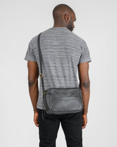 OGL 9981 Large Tumbled Leather Handbag - Black