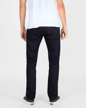 14oz Selvedge Denim Slim Cut Jeans - Indigo/Black