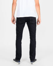 14oz Selvedge Denim Slim Cut Jeans - Indigo Overdyed Black