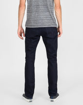 14oz Selvedge Denim Slim Tapered Cut Jeans - Indigo/Black