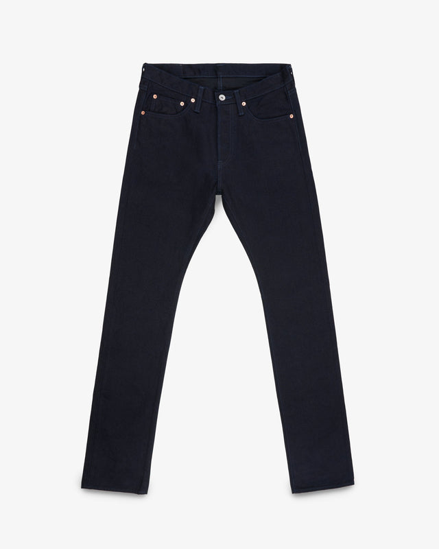 14oz Selvedge Denim Slim Cut Jeans - Indigo/Black