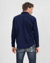 7.5oz Selvedge Corduroy Western Shirt - Indigo