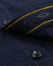 7oz Cotton Linen Chambray Work Shirt - Indigo