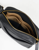 OGL 9981 Small Tumbled Leather Handbag - Black
