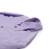 Come Up To The Studio Shirt In Lilac And Green Striped Cotton Voile