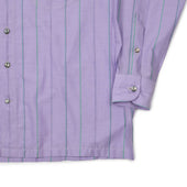 Come Up To The Studio Shirt In Lilac And Green Striped Cotton Voile