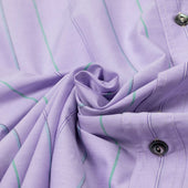 Come Up To The Studio Shirt In Lilac And Green Striped Cotton Voile