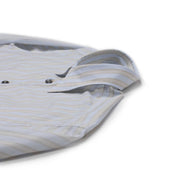 Come Up To The Studio Shirt In Light And Tan Striped Cotton Voile