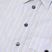 Come Up To The Studio Shirt In Light And Tan Striped Cotton Voile