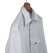 Come Up To The Studio Shirt In Light And Tan Striped Cotton Voile