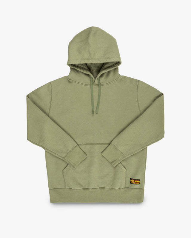 14oz Ultra Heavyweight Loopwheel Cotton Hoodie - Olive