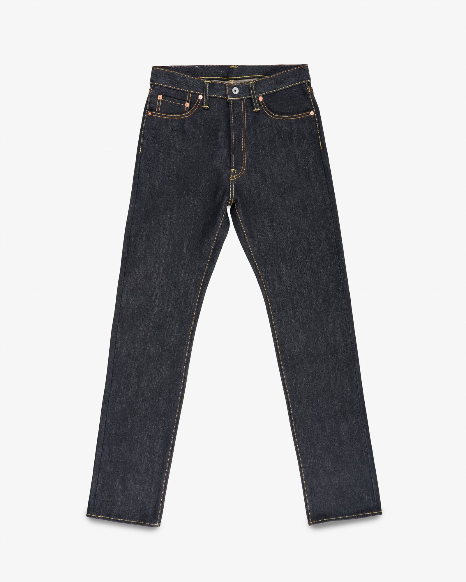 25oz Selvedge Denim Relaxed Tapered Cut Jeans - Indigo