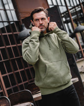 14oz Ultra Heavyweight Loopwheel Cotton Hoodie - Olive