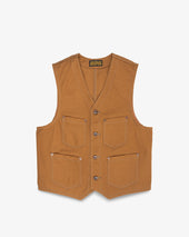 17oz Cotton Duck Work Vest - Brown