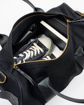 21oz Denim and Buttero Leather Holdall - Superblack