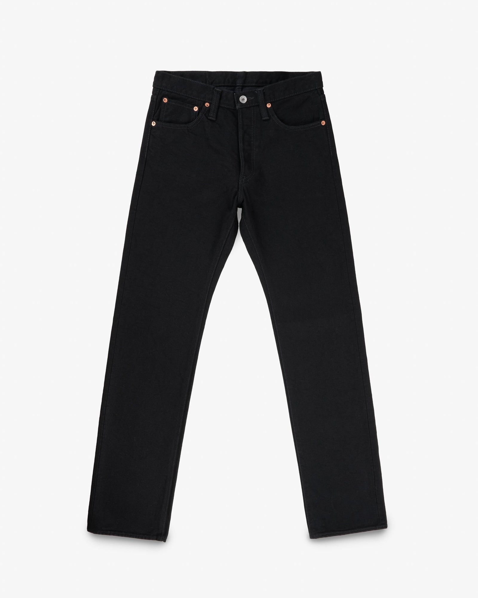 14oz Selvedge Denim Straight Cut Jeans - Black/Black