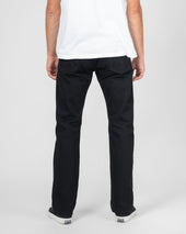 14oz Selvedge Denim Straight Cut Jeans - Black/Black