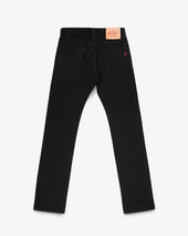 14oz Selvedge Denim Slim Straight Cut Jeans - Black/Black