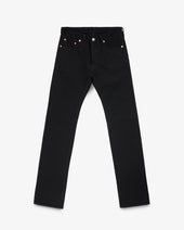 21oz Selvedge Denim Slim Straight Cut Jeans - Superblack (Fades To Grey)