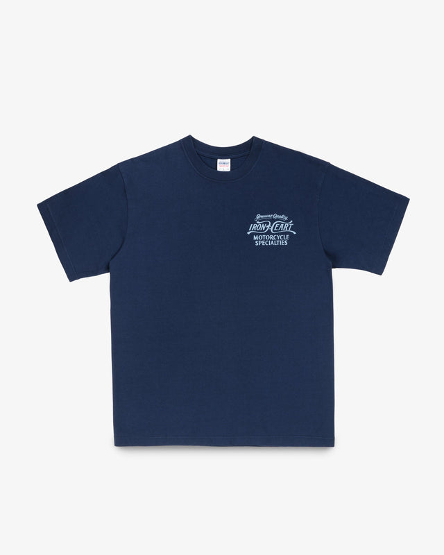 7.5oz Printed Loopwheel Crew Neck T-Shirt - Navy