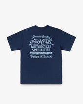 7.5oz Printed Loopwheel Crew Neck T-Shirt - Navy