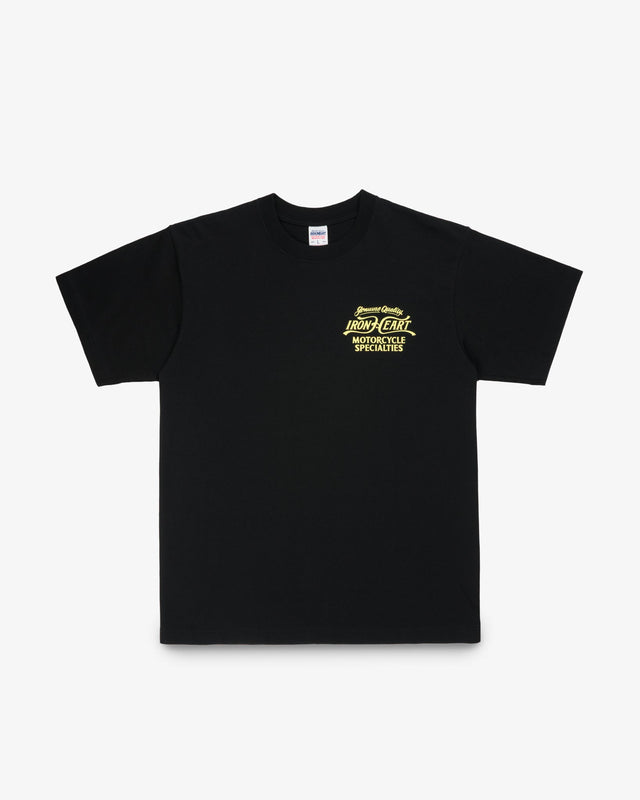 7.5oz Printed Loopwheel Crew Neck T-Shirt - Black