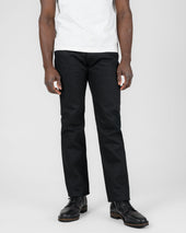 21oz Selvedge Denim Relaxed Tapered Cut - Superblack Non-Fade