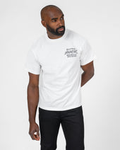 7.5oz Printed Loopwheel Crew Neck T-Shirt - White