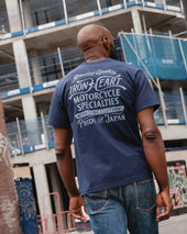 7.5oz Printed Loopwheel Crew Neck T-Shirt - Navy