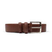 Brown Soft Calf Tubo Tubular Dress Belt