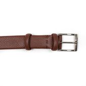 Brown Soft Calf Tubo Tubular Dress Belt